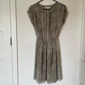 Michael Kors Sage Green Abstract Print Dress Size 4
